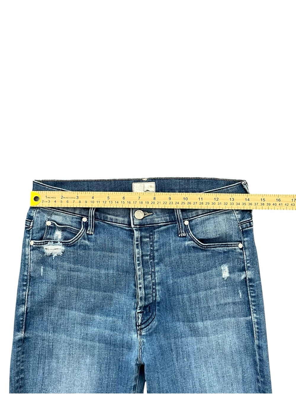 MOTHER The Stunner Ankle Fray Graffiti Girl Jeans Size 27 - Picture 11 of 16